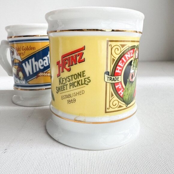 Vintage The Corner Store Mugs Set of 2 Wheatena and Heinz's Sweet Pickles - Picture 6 of 11